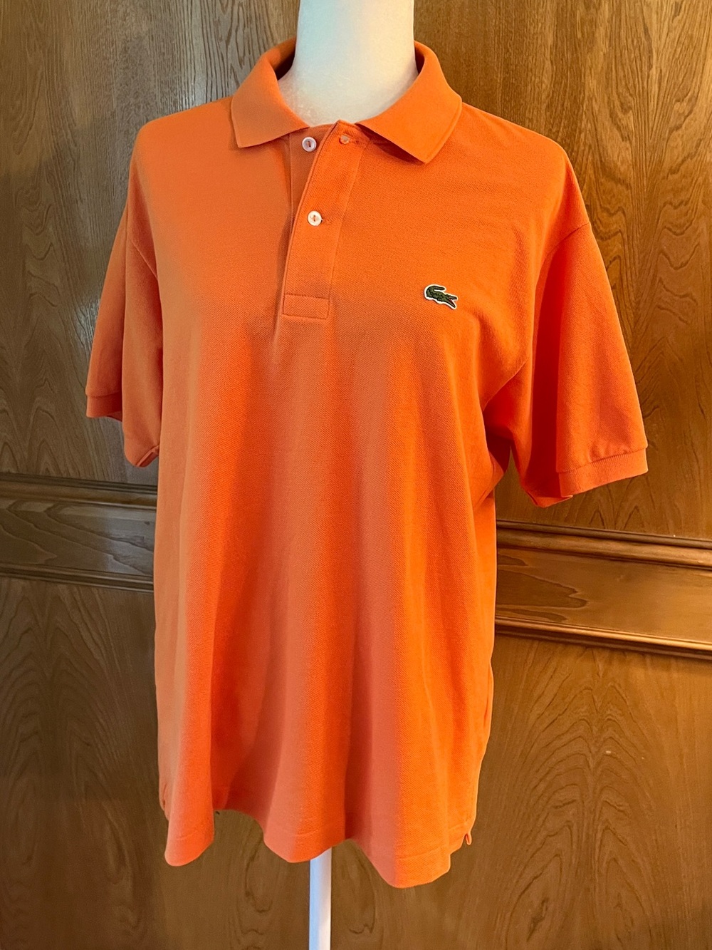 Lacoste Men’s Orange Pique Classic Fit Polo Shirt